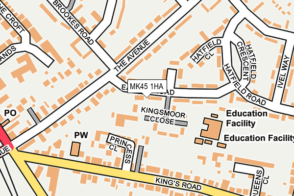 MK45 1HA map - OS OpenMap – Local (Ordnance Survey) MK45 1HA map - OS OpenMap – Local (Ordnance Survey)