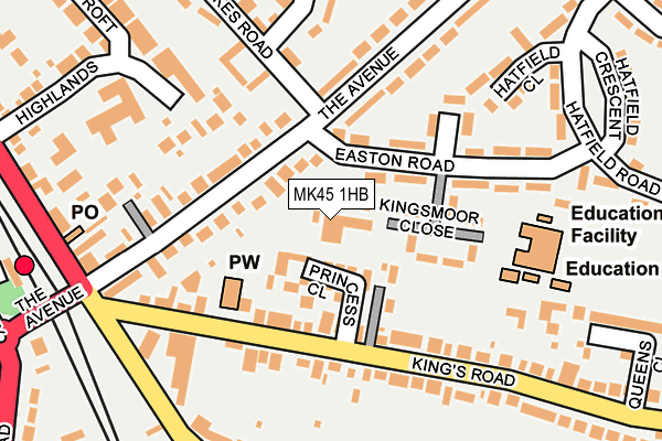 MK45 1HB map - OS OpenMap – Local (Ordnance Survey) MK45 1HB map - OS OpenMap – Local (Ordnance Survey)