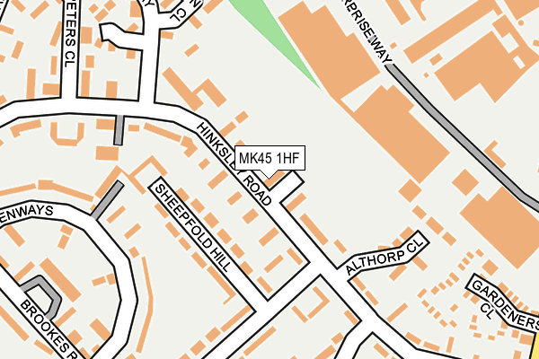 MK45 1HF map - OS OpenMap – Local (Ordnance Survey) MK45 1HF map - OS OpenMap – Local (Ordnance Survey)
