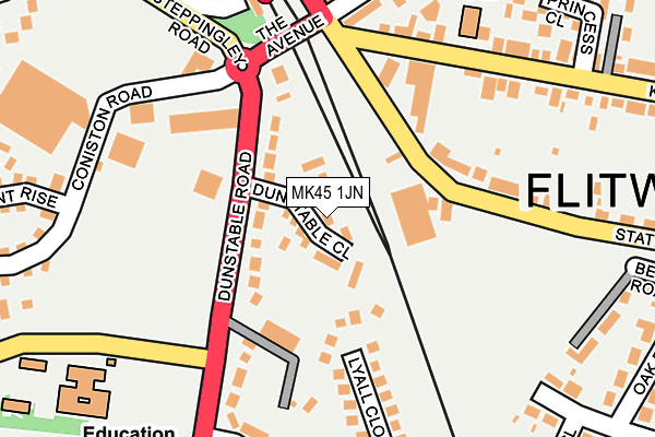 MK45 1JN map - OS OpenMap – Local (Ordnance Survey) MK45 1JN map - OS OpenMap – Local (Ordnance Survey)