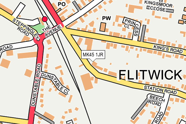 MK45 1JR map - OS OpenMap – Local (Ordnance Survey) MK45 1JR map - OS OpenMap – Local (Ordnance Survey)