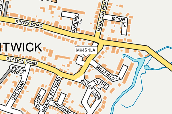 MK45 1LA map - OS OpenMap – Local (Ordnance Survey) MK45 1LA map - OS OpenMap – Local (Ordnance Survey)