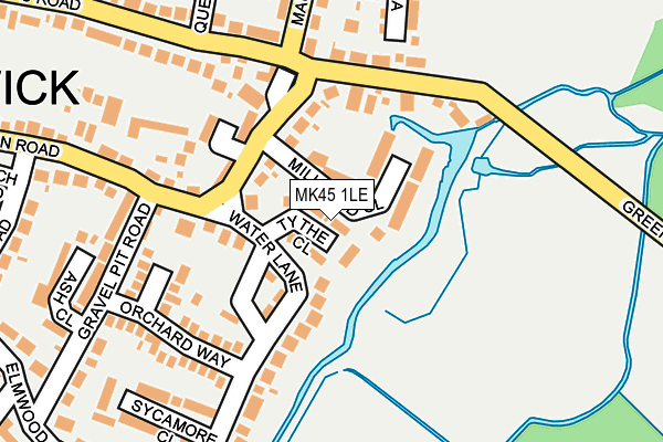 MK45 1LE map - OS OpenMap – Local (Ordnance Survey) MK45 1LE map - OS OpenMap – Local (Ordnance Survey)