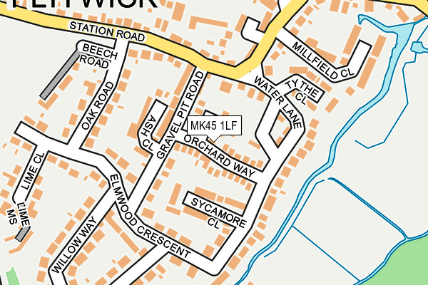 MK45 1LF map - OS OpenMap – Local (Ordnance Survey)