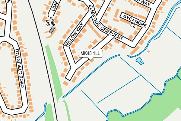 MK45 1LL map - OS OpenMap – Local (Ordnance Survey) MK45 1LL map - OS OpenMap – Local (Ordnance Survey)