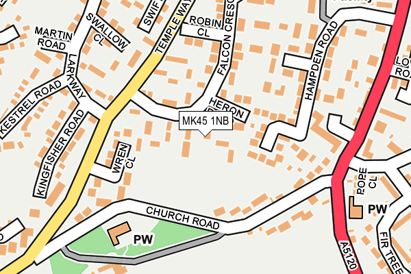 MK45 1NB map - OS OpenMap – Local (Ordnance Survey) MK45 1NB map - OS OpenMap – Local (Ordnance Survey)