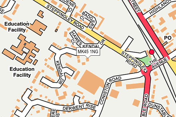 MK45 1NG map - OS OpenMap – Local (Ordnance Survey) MK45 1NG map - OS OpenMap – Local (Ordnance Survey)
