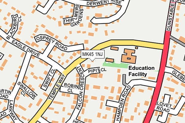 MK45 1NJ map - OS OpenMap – Local (Ordnance Survey) MK45 1NJ map - OS OpenMap – Local (Ordnance Survey)