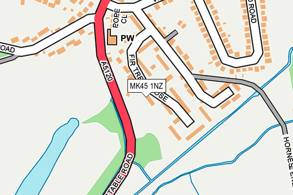 MK45 1NZ map - OS OpenMap – Local (Ordnance Survey) MK45 1NZ map - OS OpenMap – Local (Ordnance Survey)