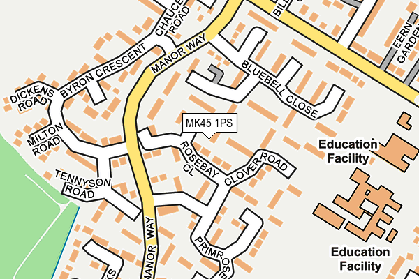 MK45 1PS map - OS OpenMap – Local (Ordnance Survey) MK45 1PS map - OS OpenMap – Local (Ordnance Survey)