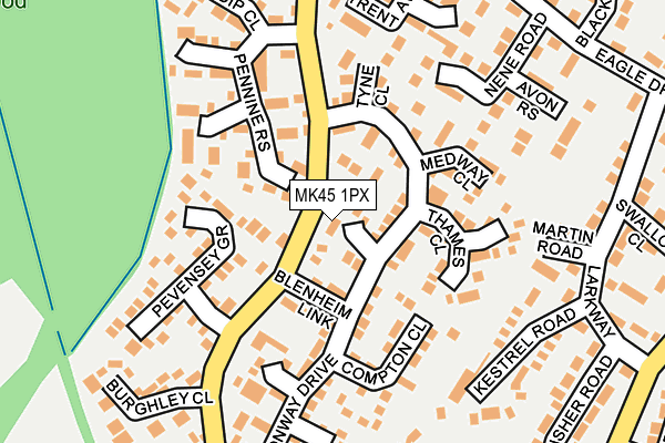 MK45 1PX map - OS OpenMap – Local (Ordnance Survey) MK45 1PX map - OS OpenMap – Local (Ordnance Survey)