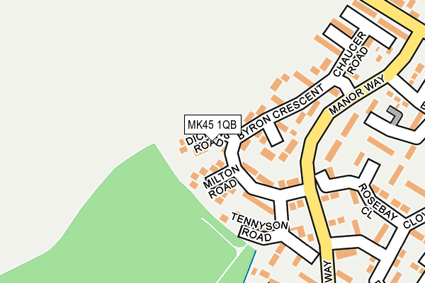 MK45 1QB map - OS OpenMap – Local (Ordnance Survey) MK45 1QB map - OS OpenMap – Local (Ordnance Survey)