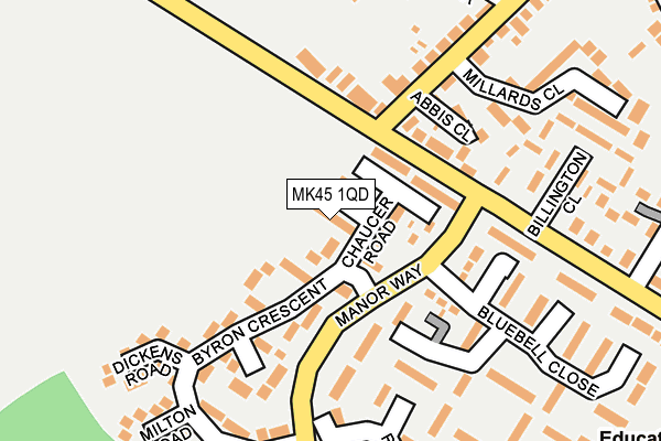 MK45 1QD map - OS OpenMap – Local (Ordnance Survey) MK45 1QD map - OS OpenMap – Local (Ordnance Survey)