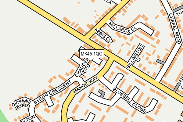 MK45 1QG map - OS OpenMap – Local (Ordnance Survey) MK45 1QG map - OS OpenMap – Local (Ordnance Survey)