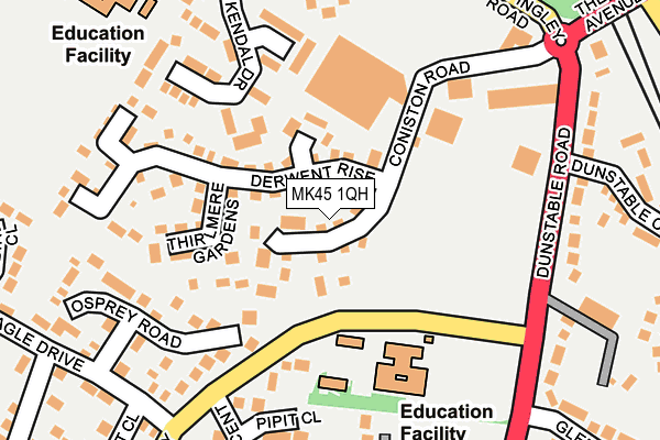 MK45 1QH map - OS OpenMap – Local (Ordnance Survey)