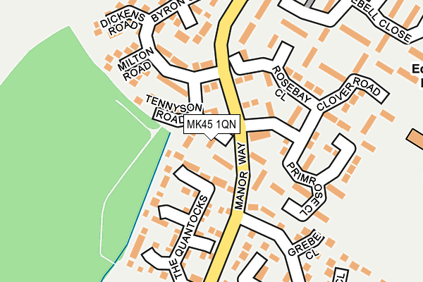 MK45 1QN map - OS OpenMap – Local (Ordnance Survey) MK45 1QN map - OS OpenMap – Local (Ordnance Survey)