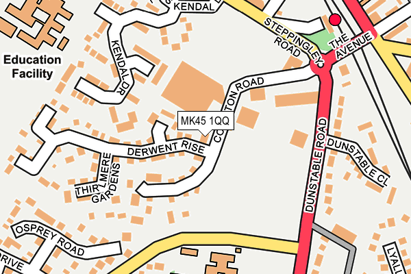 MK45 1QQ map - OS OpenMap – Local (Ordnance Survey) MK45 1QQ map - OS OpenMap – Local (Ordnance Survey)