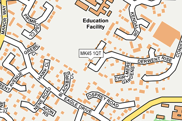 MK45 1QT map - OS OpenMap – Local (Ordnance Survey) MK45 1QT map - OS OpenMap – Local (Ordnance Survey)