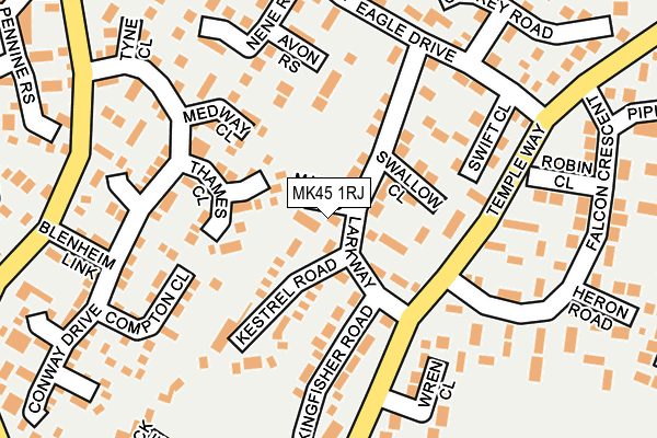 MK45 1RJ map - OS OpenMap – Local (Ordnance Survey) MK45 1RJ map - OS OpenMap – Local (Ordnance Survey)