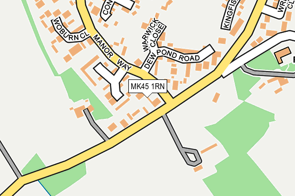 MK45 1RN map - OS OpenMap – Local (Ordnance Survey) MK45 1RN map - OS OpenMap – Local (Ordnance Survey)