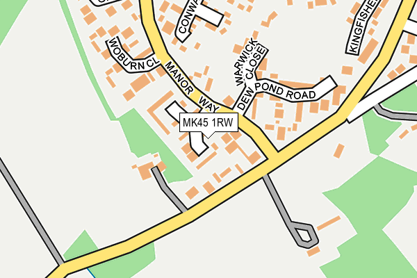 MK45 1RW map - OS OpenMap – Local (Ordnance Survey) MK45 1RW map - OS OpenMap – Local (Ordnance Survey)
