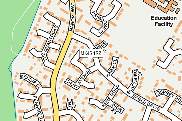 MK45 1RZ map - OS OpenMap – Local (Ordnance Survey) MK45 1RZ map - OS OpenMap – Local (Ordnance Survey)