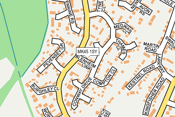 MK45 1SY map - OS OpenMap – Local (Ordnance Survey) MK45 1SY map - OS OpenMap – Local (Ordnance Survey)