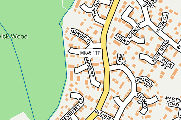 MK45 1TP map - OS OpenMap – Local (Ordnance Survey) MK45 1TP map - OS OpenMap – Local (Ordnance Survey)