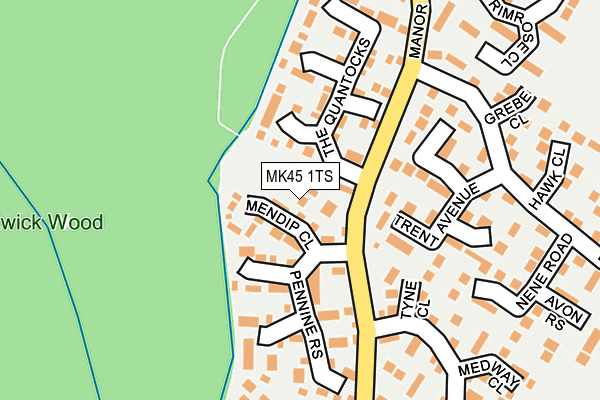 MK45 1TS map - OS OpenMap – Local (Ordnance Survey) MK45 1TS map - OS OpenMap – Local (Ordnance Survey)