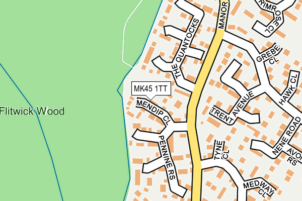 MK45 1TT map - OS OpenMap – Local (Ordnance Survey) MK45 1TT map - OS OpenMap – Local (Ordnance Survey)