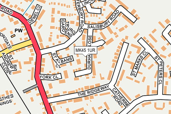 MK45 1UR map - OS OpenMap – Local (Ordnance Survey) MK45 1UR map - OS OpenMap – Local (Ordnance Survey)
