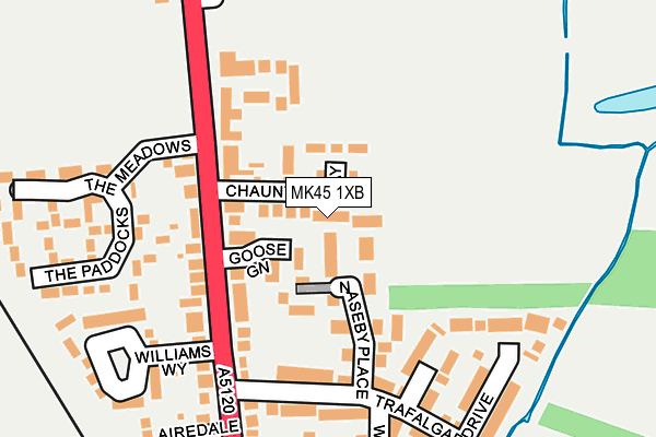 MK45 1XB map - OS OpenMap – Local (Ordnance Survey) MK45 1XB map - OS OpenMap – Local (Ordnance Survey)
