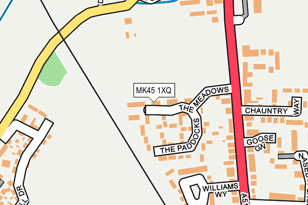 MK45 1XQ map - OS OpenMap – Local (Ordnance Survey) MK45 1XQ map - OS OpenMap – Local (Ordnance Survey)