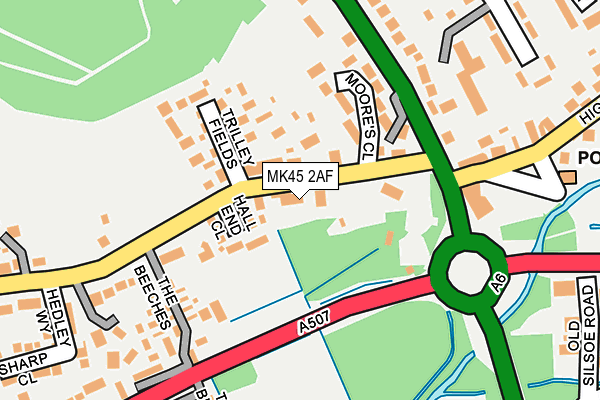MK45 2AF map - OS OpenMap – Local (Ordnance Survey) MK45 2AF map - OS OpenMap – Local (Ordnance Survey)
