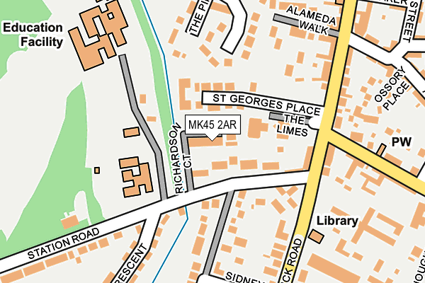 MK45 2AR map - OS OpenMap – Local (Ordnance Survey) MK45 2AR map - OS OpenMap – Local (Ordnance Survey)