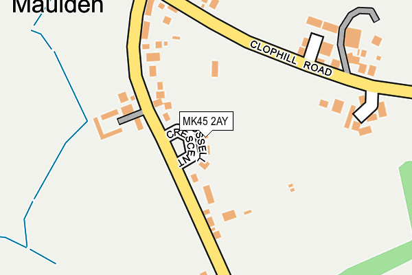 MK45 2AY map - OS OpenMap – Local (Ordnance Survey)