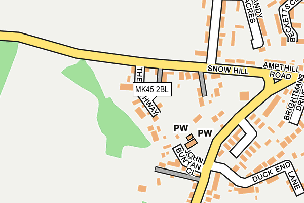 MK45 2BL map - OS OpenMap – Local (Ordnance Survey) MK45 2BL map - OS OpenMap – Local (Ordnance Survey)