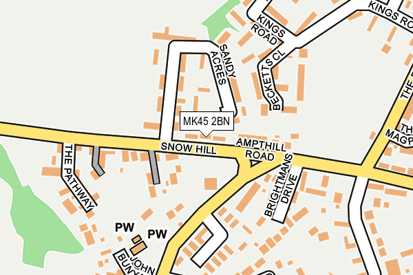 MK45 2BN map - OS OpenMap – Local (Ordnance Survey) MK45 2BN map - OS OpenMap – Local (Ordnance Survey)
