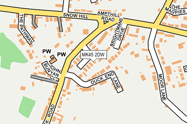 MK45 2DW map - OS OpenMap – Local (Ordnance Survey) MK45 2DW map - OS OpenMap – Local (Ordnance Survey)