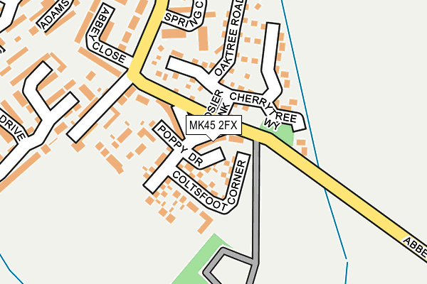 MK45 2FX map - OS OpenMap – Local (Ordnance Survey) MK45 2FX map - OS OpenMap – Local (Ordnance Survey)
