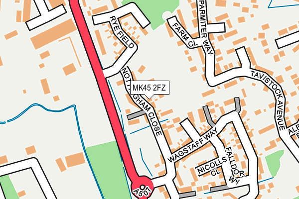 MK45 2FZ map - OS OpenMap – Local (Ordnance Survey)