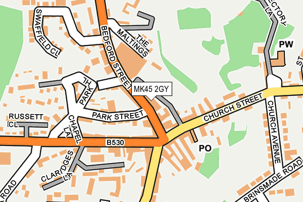 MK45 2GY map - OS OpenMap – Local (Ordnance Survey) MK45 2GY map - OS OpenMap – Local (Ordnance Survey)