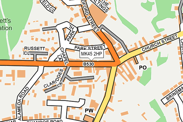 MK45 2HP map - OS OpenMap – Local (Ordnance Survey) MK45 2HP map - OS OpenMap – Local (Ordnance Survey)
