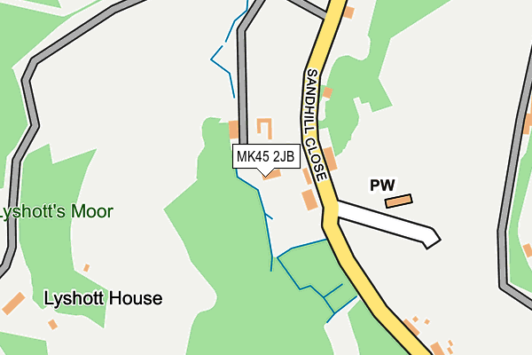 MK45 2JB map - OS OpenMap – Local (Ordnance Survey) MK45 2JB map - OS OpenMap – Local (Ordnance Survey)