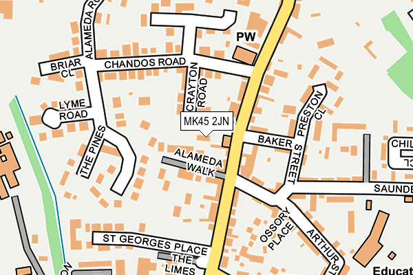 MK45 2JN map - OS OpenMap – Local (Ordnance Survey) MK45 2JN map - OS OpenMap – Local (Ordnance Survey)