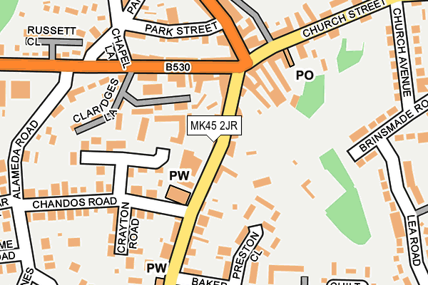 MK45 2JR map - OS OpenMap – Local (Ordnance Survey) MK45 2JR map - OS OpenMap – Local (Ordnance Survey)