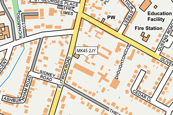 MK45 2JY map - OS OpenMap – Local (Ordnance Survey) MK45 2JY map - OS OpenMap – Local (Ordnance Survey)