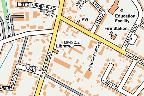 MK45 2JZ map - OS OpenMap – Local (Ordnance Survey) MK45 2JZ map - OS OpenMap – Local (Ordnance Survey)