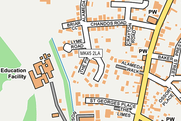 MK45 2LA map - OS OpenMap – Local (Ordnance Survey) MK45 2LA map - OS OpenMap – Local (Ordnance Survey)