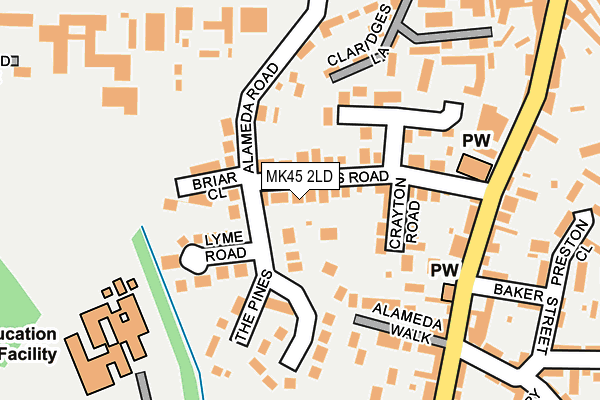 MK45 2LD map - OS OpenMap – Local (Ordnance Survey) MK45 2LD map - OS OpenMap – Local (Ordnance Survey)